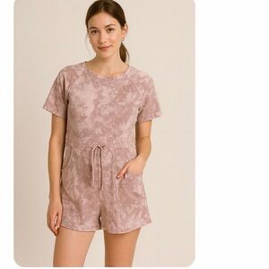 Anthropologie Pink Tie-Dye Jumpsuit